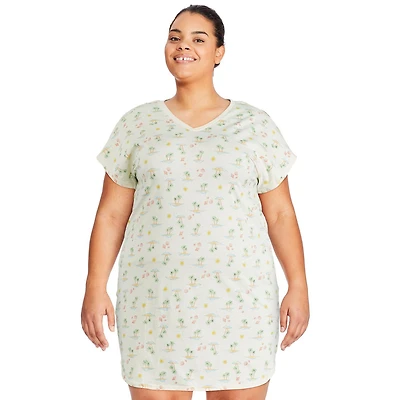 George Plus Women's V-Neckline Nightshirt, Sizes 1X-4X
