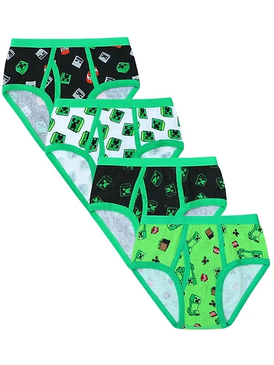 Minecraft underwear 4 Pack, Knit underwear 4 Pack Boys