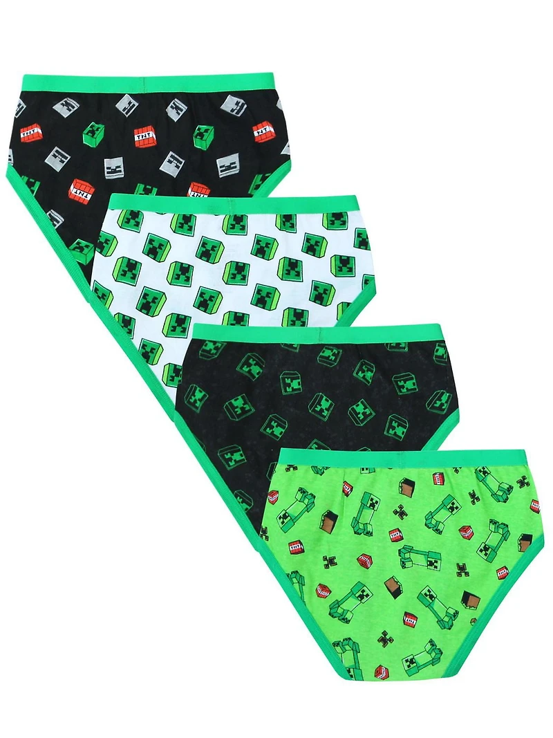 Minecraft underwear 4 Pack, Knit underwear 4 Pack Boys