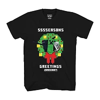 Minecraft Boys Holiday Mode Short Sleeve T-Shirt