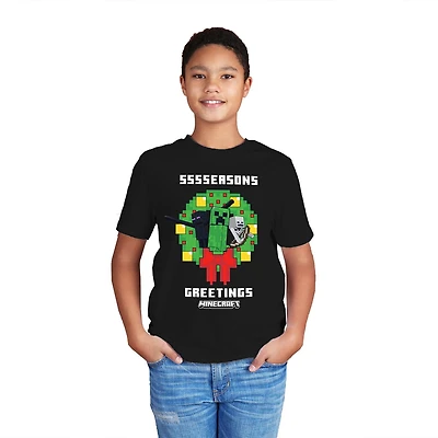 Minecraft T-shirt à manches courtes Mode vacances pour garçons