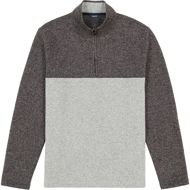 IZOD MENS QUARTER ZIP SWEATER FLEECE