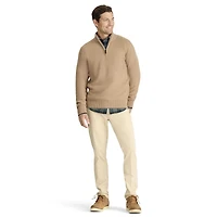 IZOD MENS QUARTER ZIP HONEYCOMB SWEATER