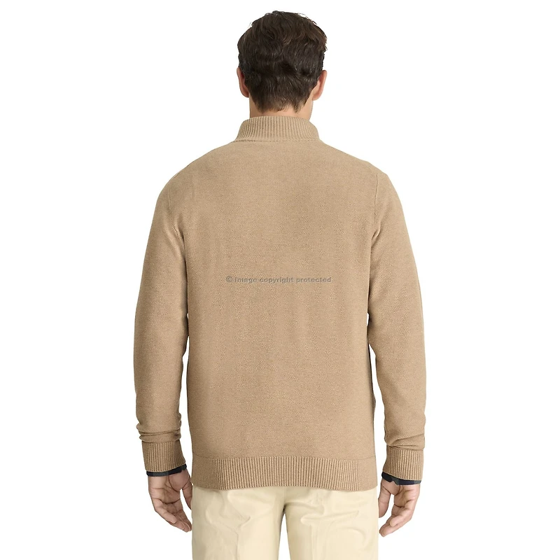 IZOD MENS QUARTER ZIP HONEYCOMB SWEATER