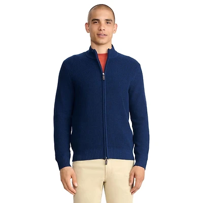IZOD MENS FULL ZIP SHAKER SWEATER