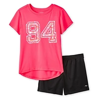 Ensemble 2 pièces avec short Athletic Works pour filles