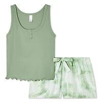 Ensemble 2 pièces avec short en satin George pour femmes