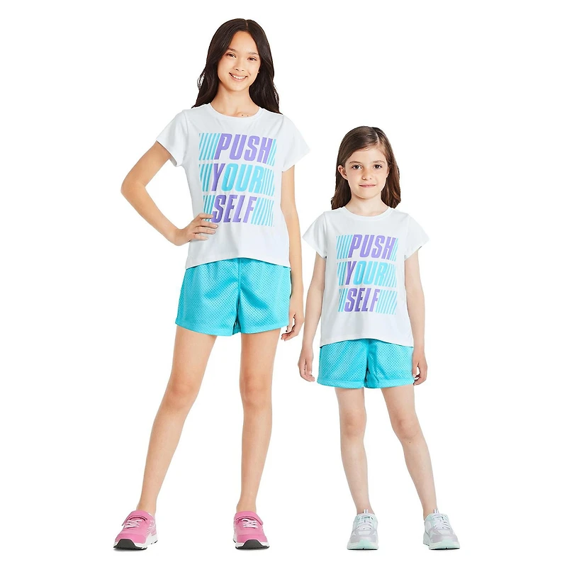 Athletic Works Girls' Two Piece Short Set