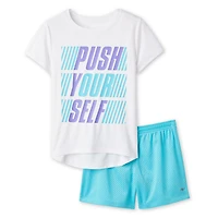 Athletic Works Girls' Two Piece Short Set