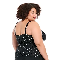 Krista Plus Women's Crossover Sweetheart Neckline Tankini Swim Tops