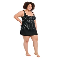 Krista Plus Women's Crossover Sweetheart Neckline Tankini Swim Tops