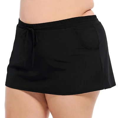 Jupe de bain en Tactel avec cordon de serrage pour femme Krista Plus Size