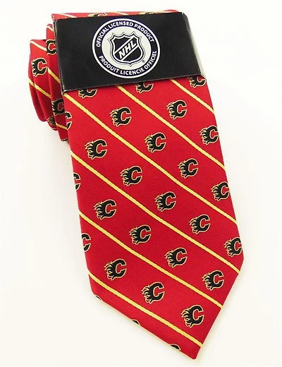 Cravate en jacquard Calgary de LNH pour hommes