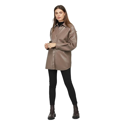 Mexx Manchon en faux cuir pour femmes