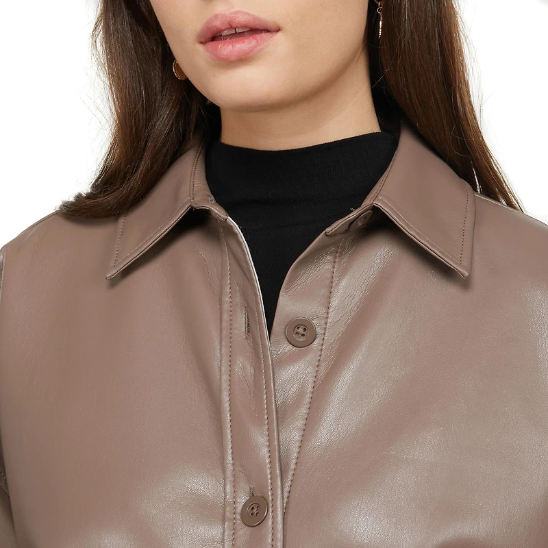 Mexx Manchon en faux cuir pour femmes