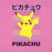 Pokemon T-shirt à manches courtes pour fille. Ce haut tendance pour filles a une épaule tombante, un look décontracté et