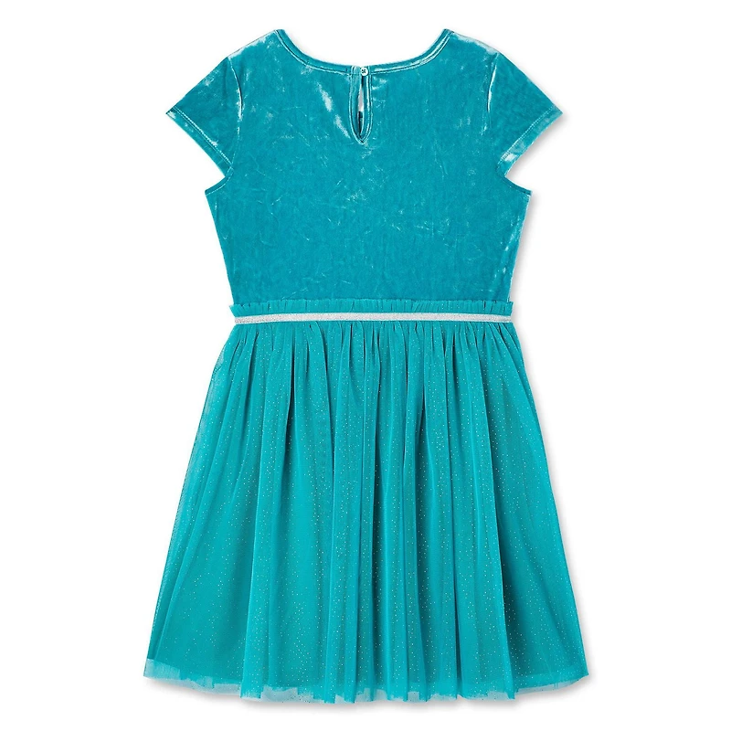 George Girls' Velour and Mesh Dress