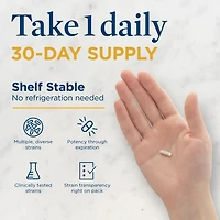 Supplément de probiotiques Flore suprêmeMC Soins quotidiens de Renew Life®, 30 milliards de cultures actives, 30 capsules Soutenez votre santé digestive.