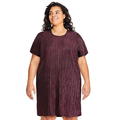 Robe t-shirt à pois métalliques et paillettes George Plus pour femmes