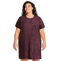 Robe t-shirt à pois métalliques et paillettes George Plus pour femmes