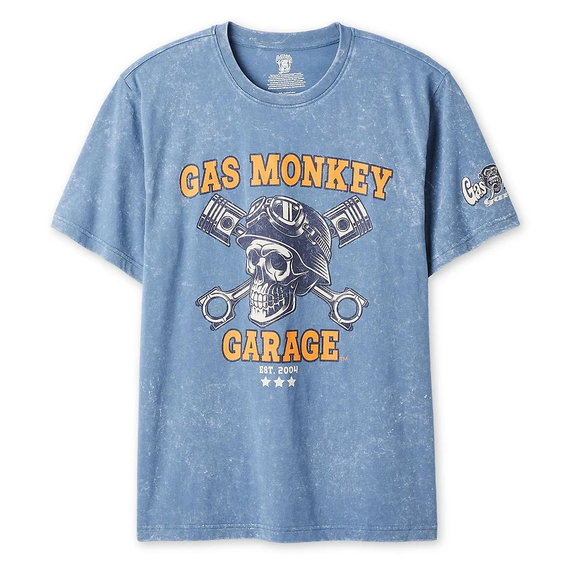 Gas Monkey Garage Men's Acid Wash T-Shirt