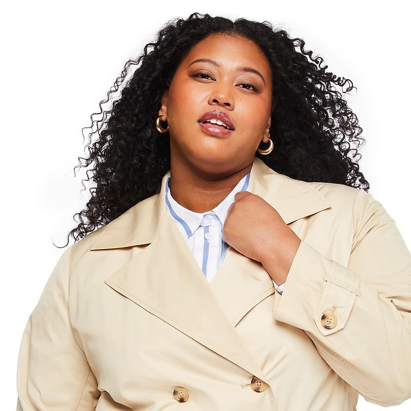 Lane Bryant Women's Plus Long Trench Coat