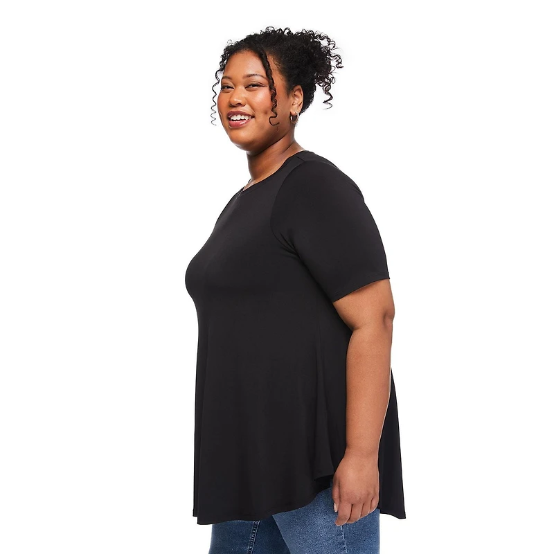 Lane Bryant Women's Plus Boat-Neck T-Shirt