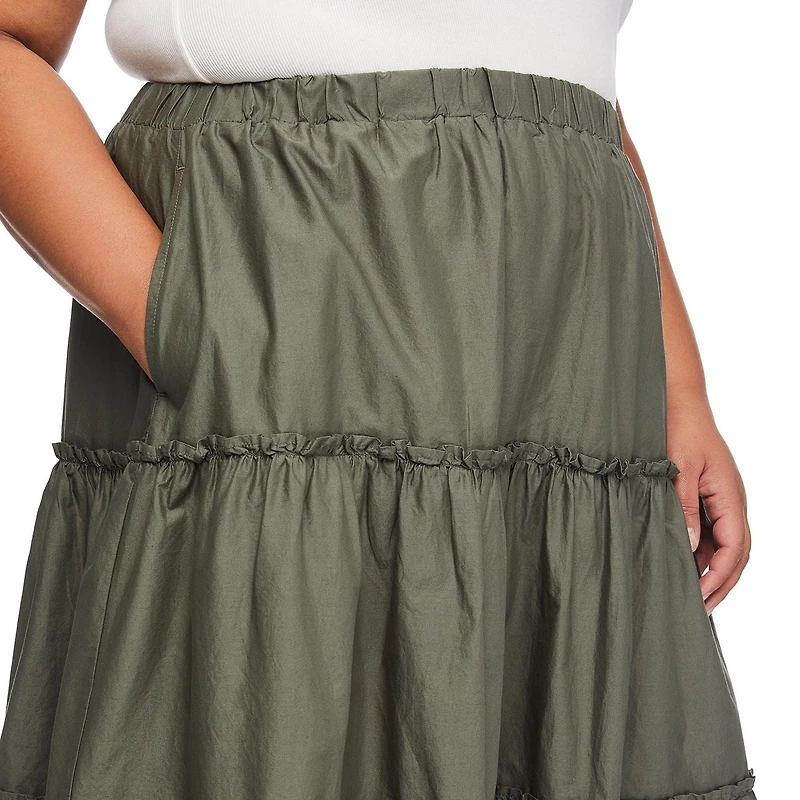 Lane Bryant Women's Plus Tiered Maxi Skirt