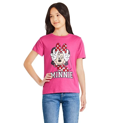 T-shirt à manches courtes Minnie Mouse Disney pour filles
