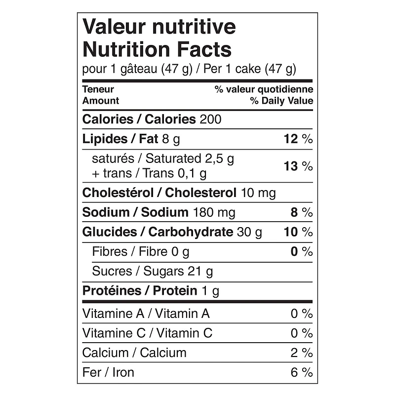 Vachon® ½ Lune Moon® Chocolate Flavour Cakes, 282 g