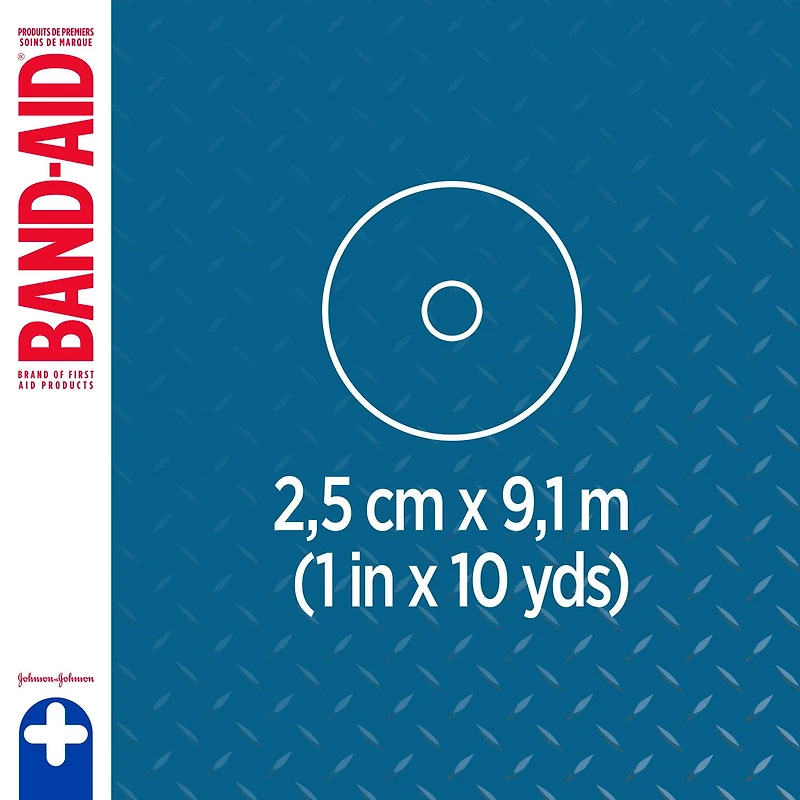 Band-Aid Brand Tough Cloth Tape™, Durable Tape for Securing Bandages and Wound Covers, 1 inch by 10 yards , 1 Count, 2.5 cm x 9.1 m
