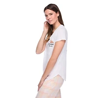 T-shirt de nuit avec encolure en V George pour femmes