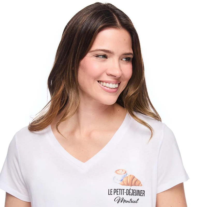 George Women's V-Neck Sleep T-Shirt