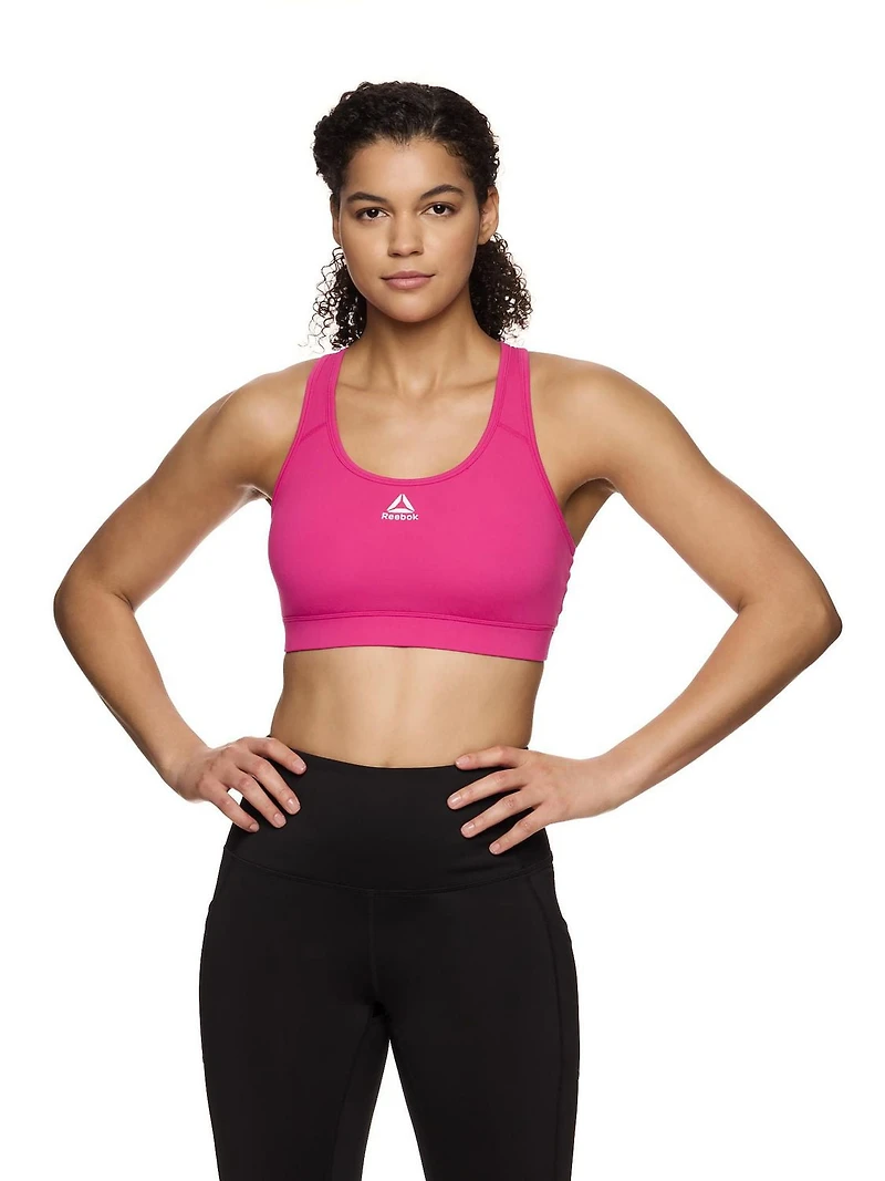 Reebok Soutien-gorge de sport Stronger pour femme avec panneau en maille et bonnets amovibles Tailles XS-XXL