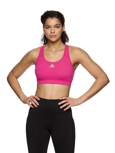 Reebok Soutien-gorge de sport Stronger pour femme avec panneau en maille et bonnets amovibles Tailles XS-XXL