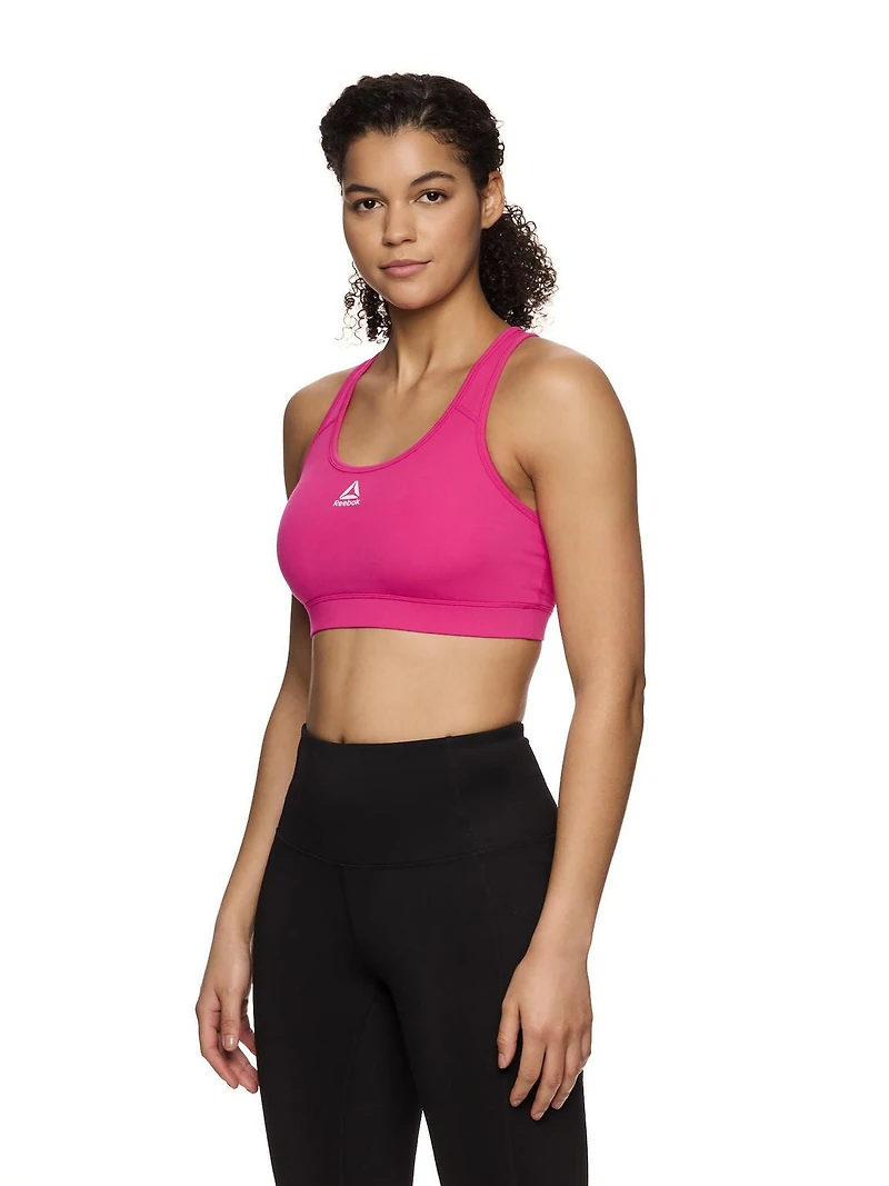 Reebok Soutien-gorge de sport Stronger pour femme avec panneau en maille et bonnets amovibles Tailles XS-XXL