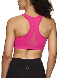 Reebok Soutien-gorge de sport Stronger pour femme avec panneau en maille et bonnets amovibles Tailles XS-XXL