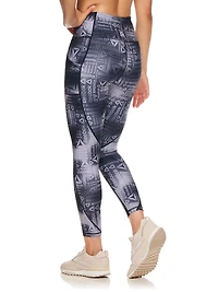 Reebok Women's Everyday Highrise 7/8 Printed Legging With Pockets 25" Inseam