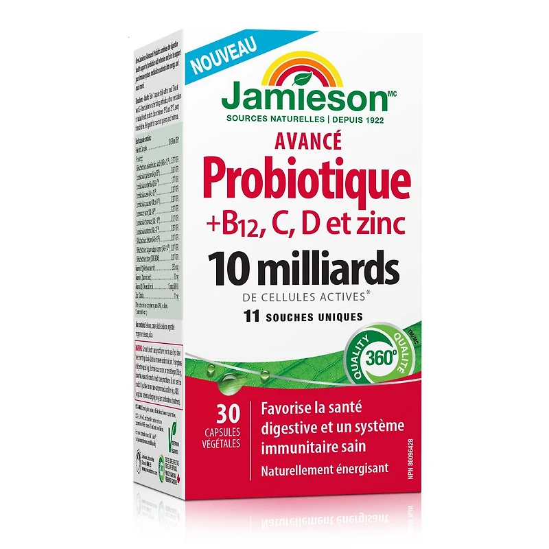 Jamieson Advanced Probiotic 10 Billion + Immune Support, 30 Capsules