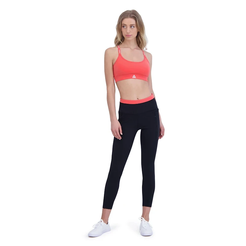 Reebok Soutien-gorge de sport à faible impact Favorite Racerback pour femme avec bonnets amovibles