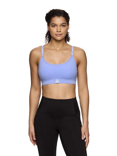 Reebok Women's Low Impact Favorite Racerback Sports Bra with Removable Cups