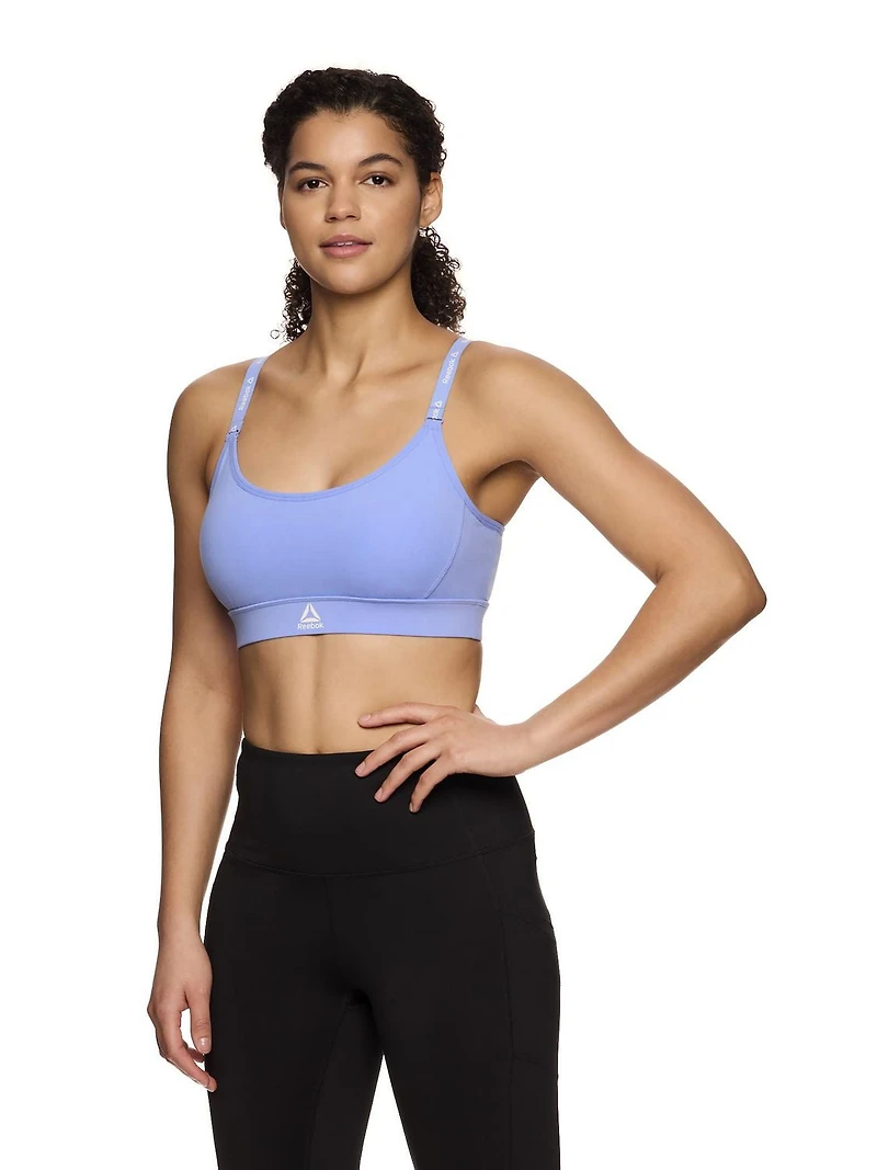 Reebok Women's Low Impact Favorite Racerback Sports Bra with Removable Cups