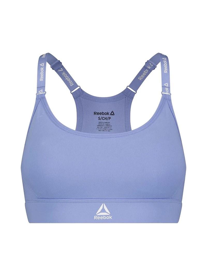 Reebok Women's Low Impact Favorite Racerback Sports Bra with Removable Cups