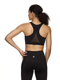 Reebok Women's Stronger Sports Bra with Mesh Panel and Removable Cups