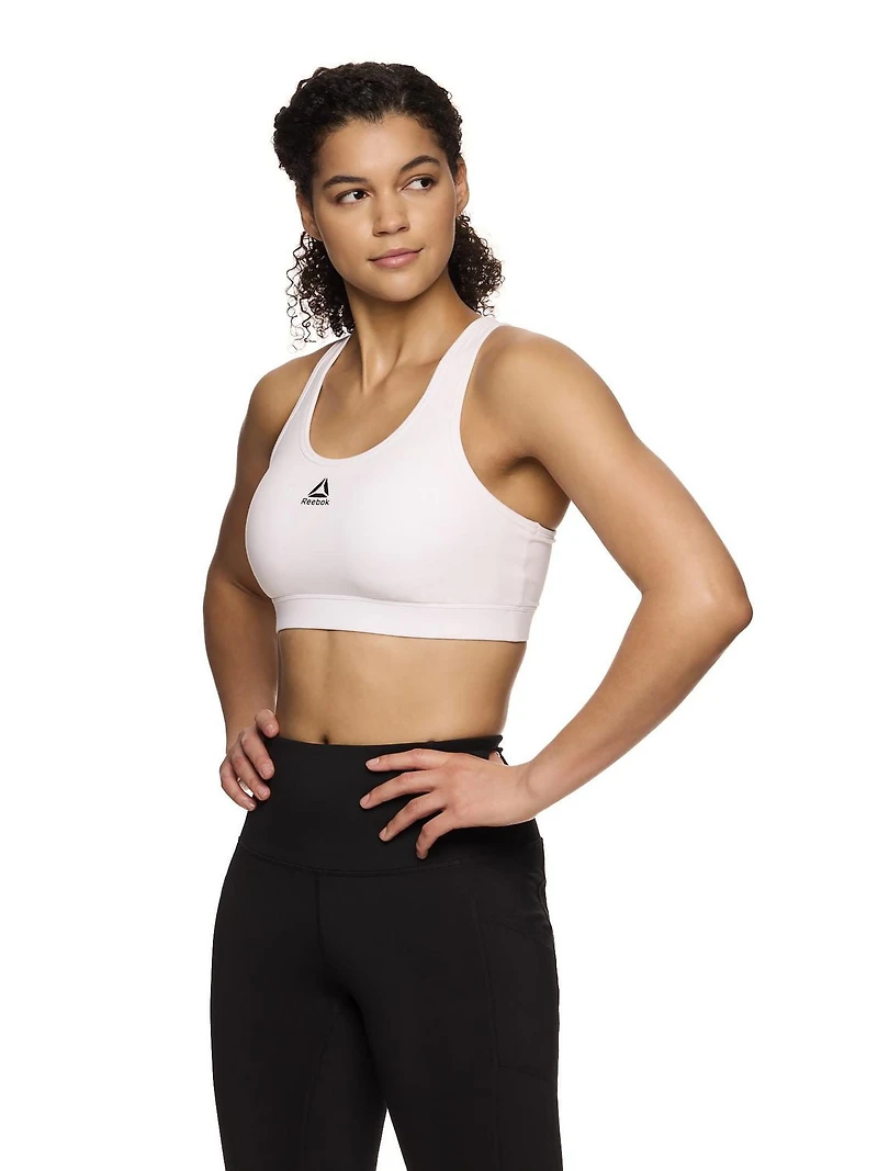 Reebok Women's Stronger Sports Bra with Mesh Panel and Removable Cups, Sizes XS-XXL
