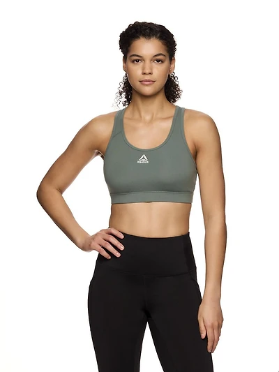 Reebok Women's Stronger Sports Bra with Mesh Panel and Removable Cups, Sizes XS-XXL