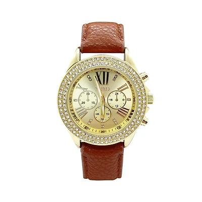 XOXO Ladies Brown Strap Watch