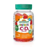Jamieson Kids Vitamin C + D3 with Zinc Gummies, 90 Count