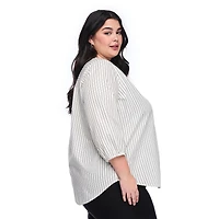 Lane Bryant Women's Plus 3/4 Sleeve Blouse