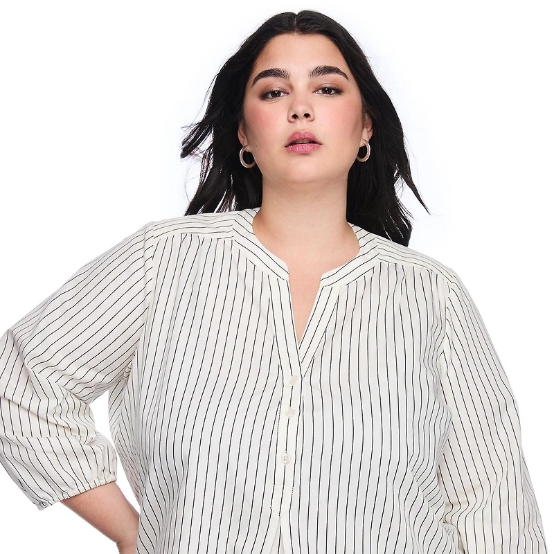 Lane Bryant Women's Plus 3/4 Sleeve Blouse